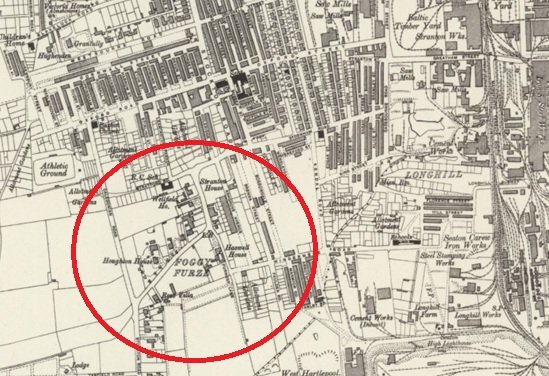 Hartlepool - Cricket Field : Map credit National Library of Scotland